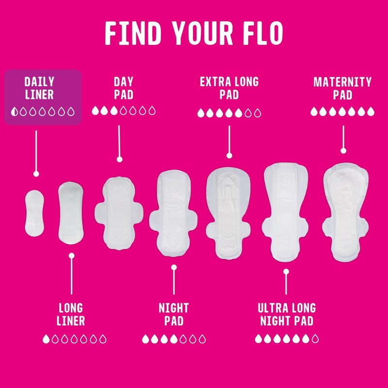 Flo - Daily Liners (24 Pack) Very Light Flow - Wrapped, Ultra-Thin - Natural, Absorbent, Soft & Breathable - Made with Organic Bamboo Panty - Liners for Women - Fragrance Free - Vegan & Cruelty Free - Image 2